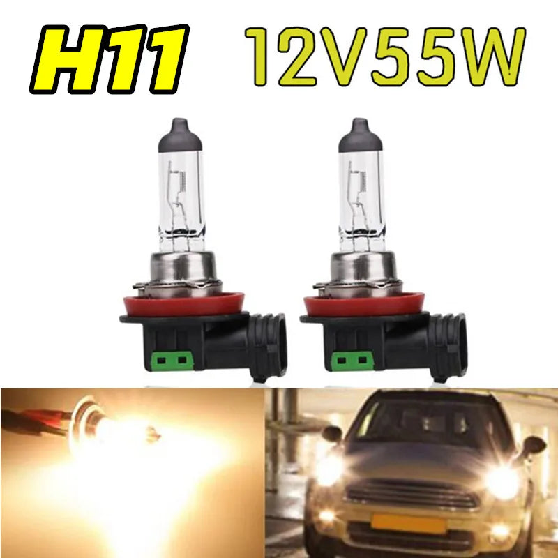 Car Halogen Bulb 12V 55W H1 H3 H4 H7 H8 H11 9005 HB3 9006 HB4 Headlight Lamp Fog Lamps External Lights H15 9012 lear car bulb