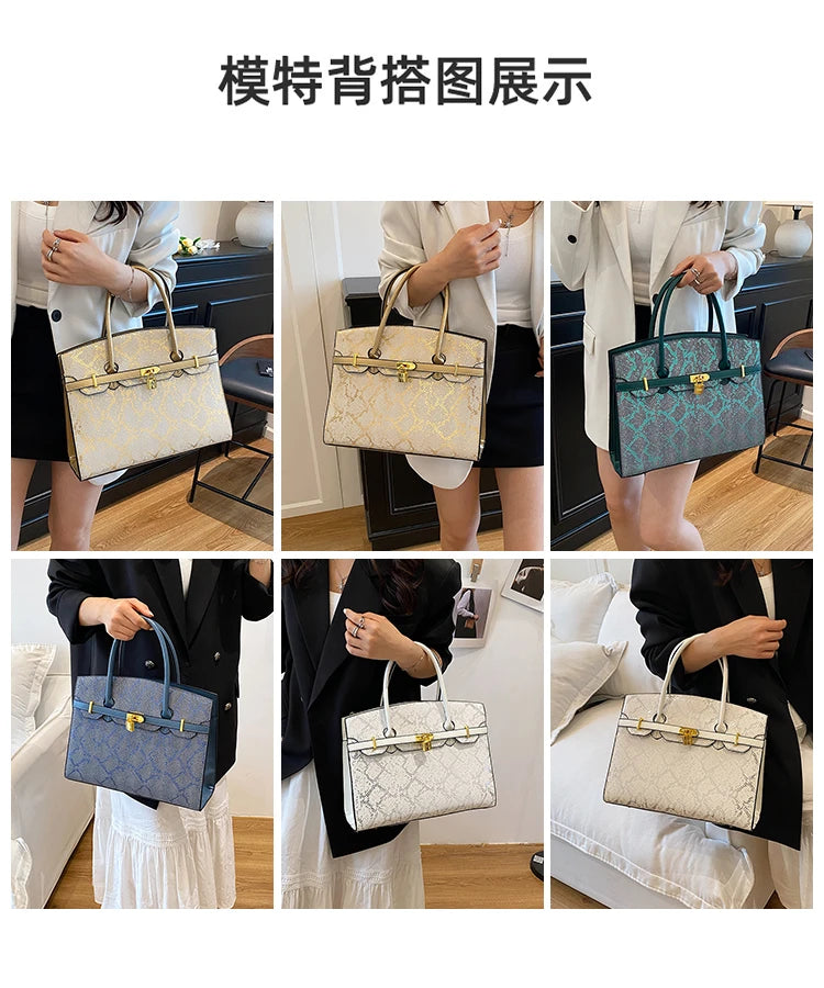 Vintage Opulent Heritage Women Shoulder Bag Luxury Leather Crossbody Bag High End Tote