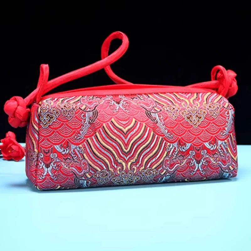 Luxury Silk Embroidered Women Bag 2025 New Fashion Matching Bride Women Handbag Evening Bag Shoulder Bag
