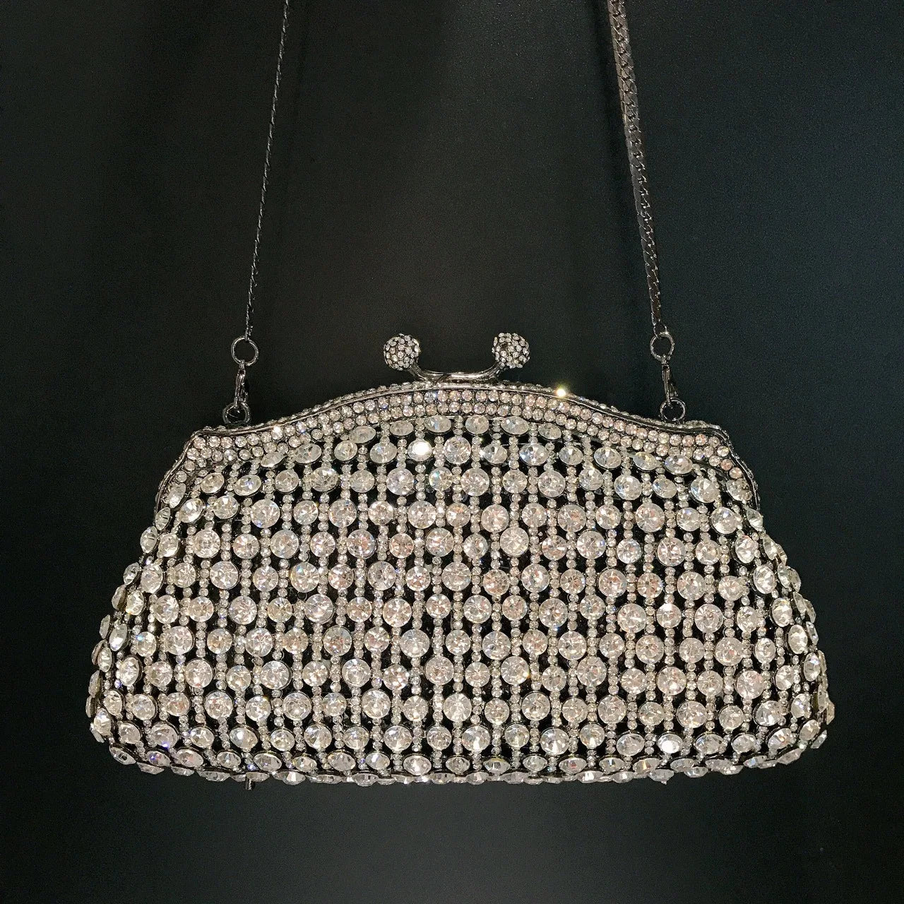 Women Pink Gold Silver Red Green Blue Purple Clutches Wedding Bridal Crystal Bag Banquet Hollow Purse Diamond Party Gala Handbag