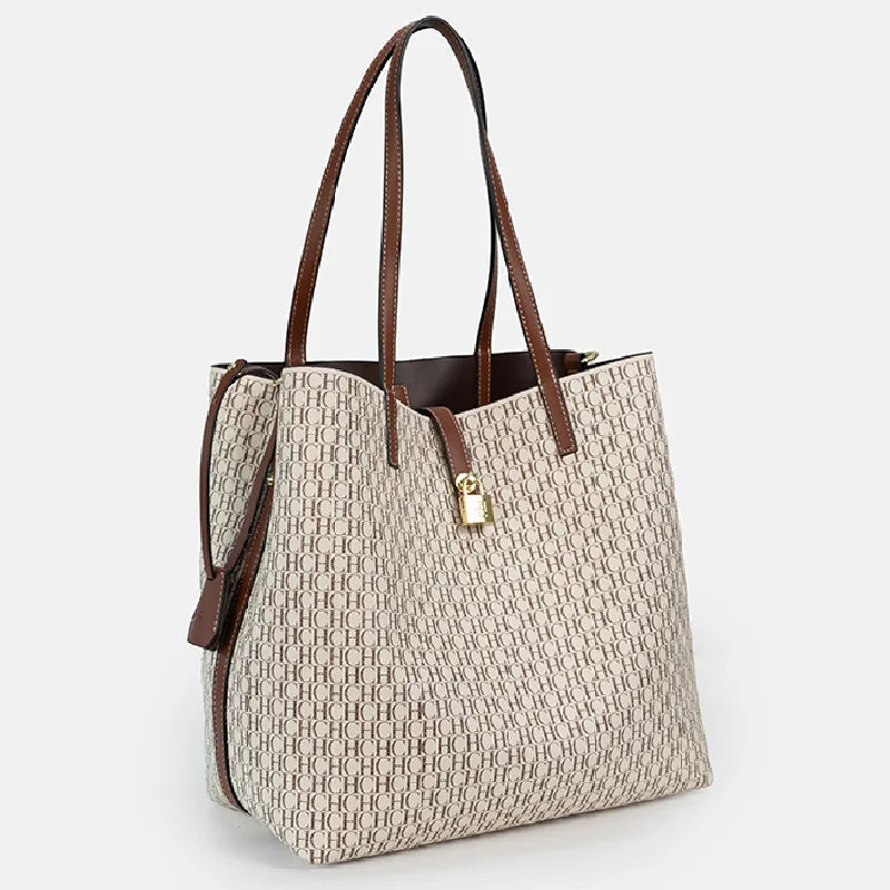 CHCH Women's Tote Bag Summer New Large Leisure Personalized Bag Retro Capacity Mother and Child Wallet