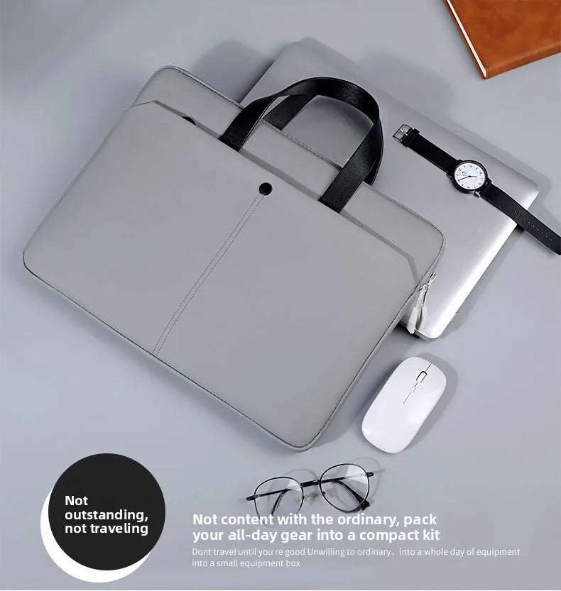Commuting Laptop Bag, 14 Inch And 15 Inch Waterproof Crossbody Bag, Hand-held Briefcase, File Bag, Conference Materials Bag