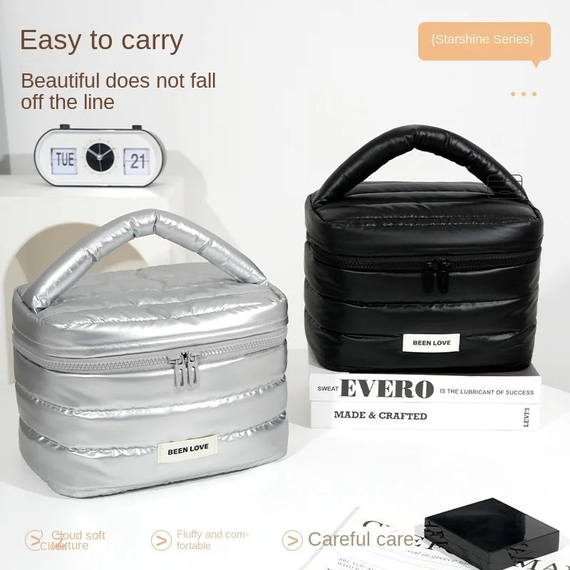 2025 New Design Cosmetic Bag Handheld Makeup Bags Large Capacity Lipstick Skincare Storage Bag Travel Portable Women Ideal Gift