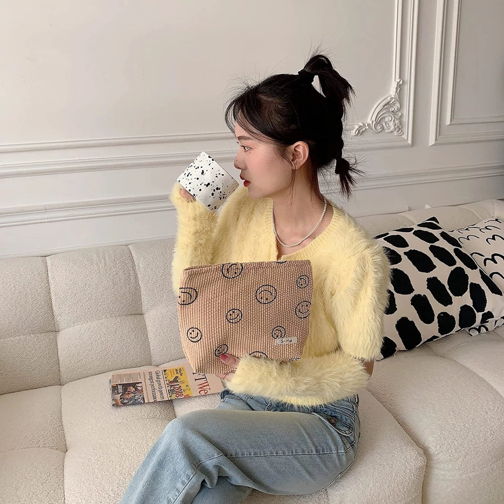 Makeup Bag Travel Toiletry Bag Cute Makeup Brushes Bag Cosmetic Bags for Women Zipper Makeup Bags for Purse