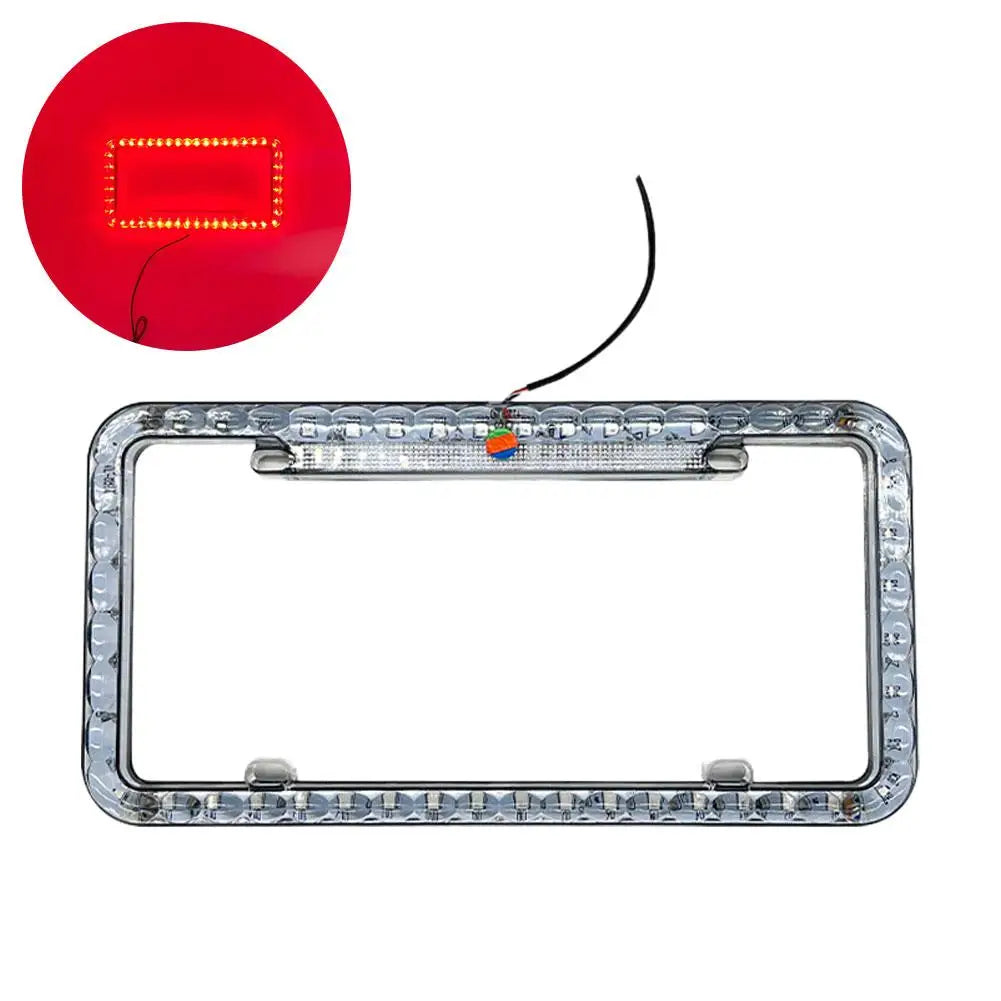 LED License Plate Frame Light 12V Car Rear License Plate Frame LED Lights With Multiple Light Modes Auto Accessries