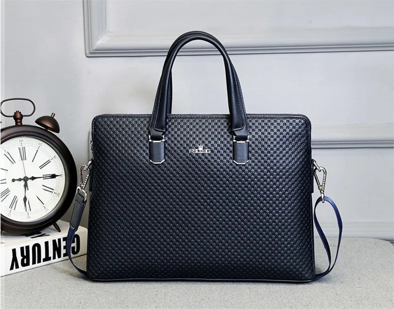 Leather Laptop Bags For Men Luxury Handbags Man Shoulder Computer Notebook Bag For 14.1" Macbook Air DELL HP ASUS 2025 Fashion