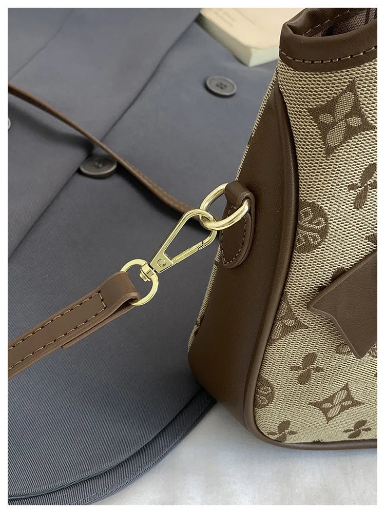 PU Hand-held Bow Bucket Bag Trendy Fashion Shoulder Bag Simple Versatile Women's Bag Commuter