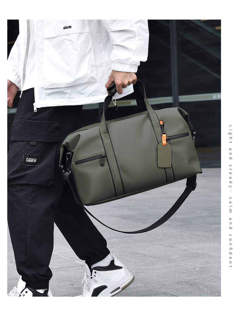 Gym Bag Men Hand-Held Luggage Bag Short Distance Large Capacity Travel Luggage Bag Business Trip Lightweight Travel Leisure Bag