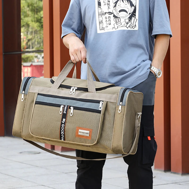 Women Men Nylon Travel Duffel Bag Carry On Luggage Bag Men Tote Large Capacity Weekender Gym Sport Holdall Overnight Bag Pouches