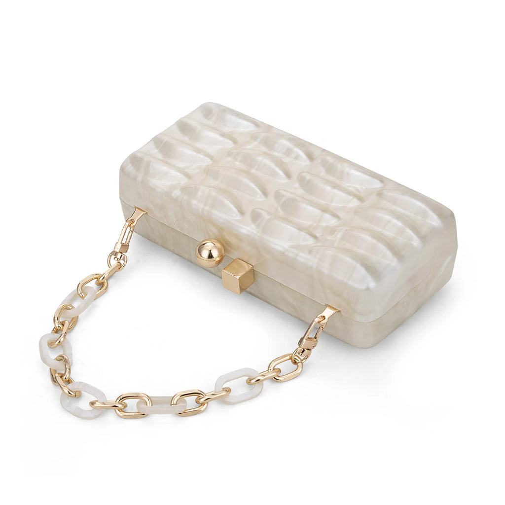 Luxury Evening Bag For Women Elegant Acrylic Hard Surface Ladies Clutch 5 Color Hangbag Party Wedding Shoulder Bags 2024 Fashion