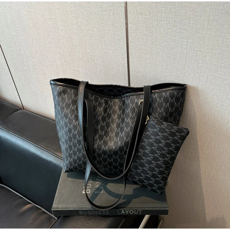 Luxury Women's Handbag Retro Casual Large Capacity Tote Bag Fashion Commuter Shoulder Bag High Quality Women Bag With Coin Purse