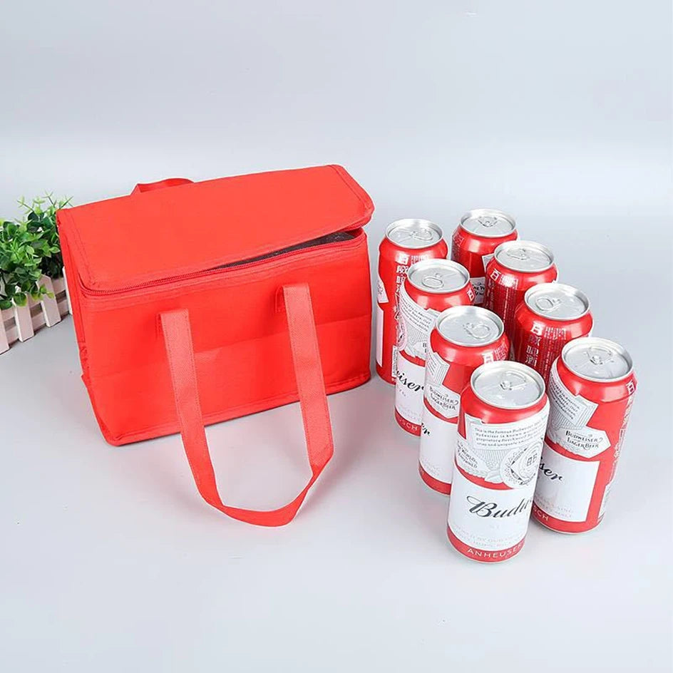 Portable Lunch Cooler Bag Folding Insulation Picnic Ice Pack Food Thermal Bag Drink Carrier Insulated Bags Food Delivery Bag