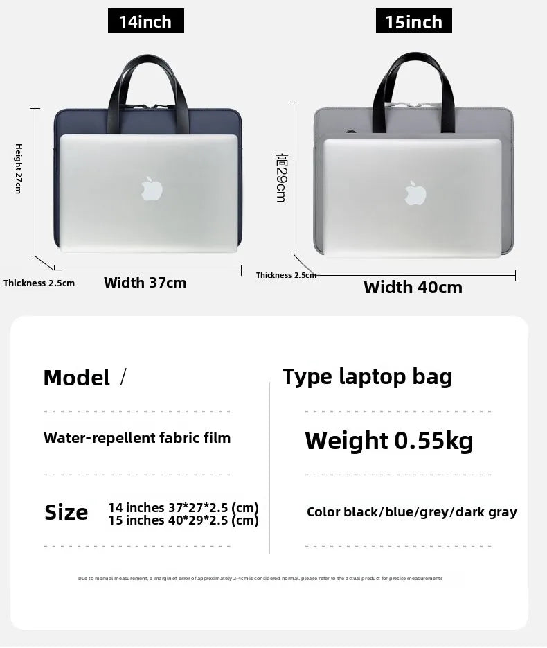 Commuting Laptop Bag, 14 Inch And 15 Inch Waterproof Crossbody Bag, Hand-held Briefcase, File Bag, Conference Materials Bag