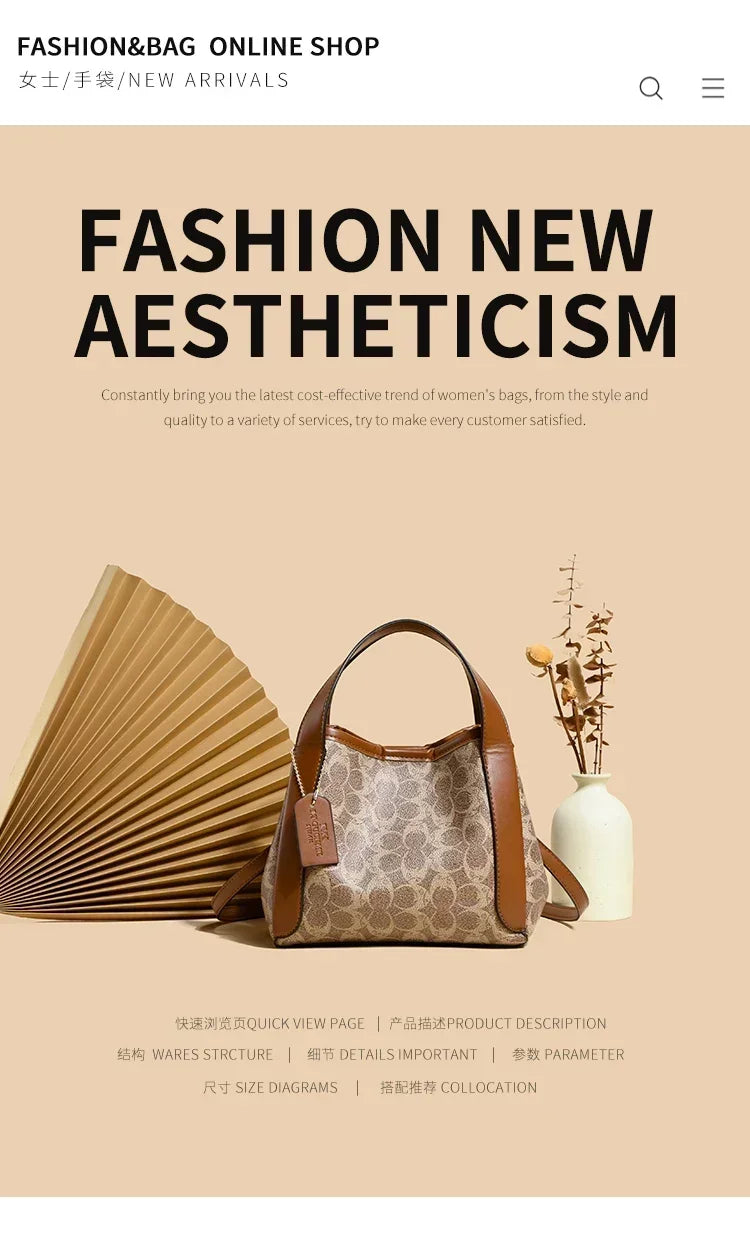 Premium Edition Women Crossbody Bag Luxury Vintage Leather Handbag High End Shoulder Tote Luxury Series