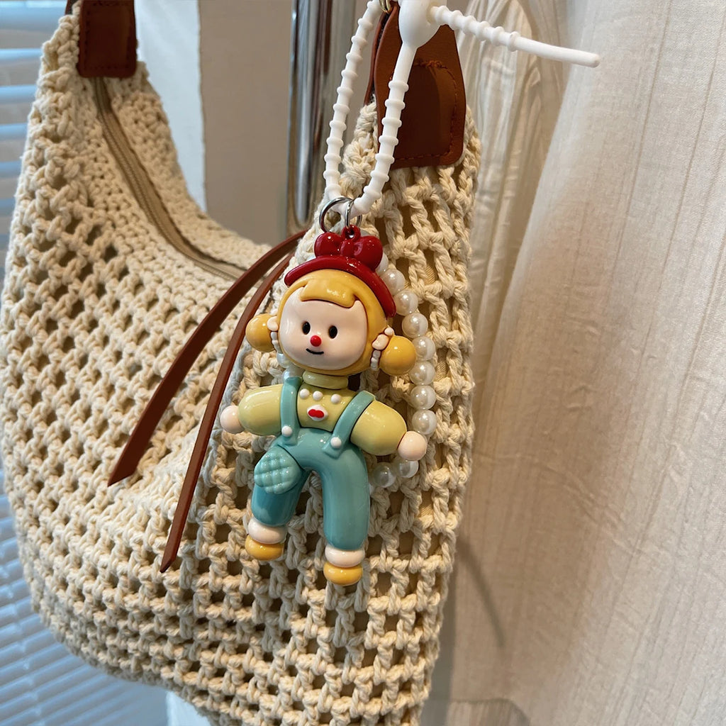 Travel Bag Hand-Woven Large-Capacity Straw Bag Women's 2025 New Beach Shoulder Bag Summer Tote Bag Seaside Play Travel Work Clothing to Work to School