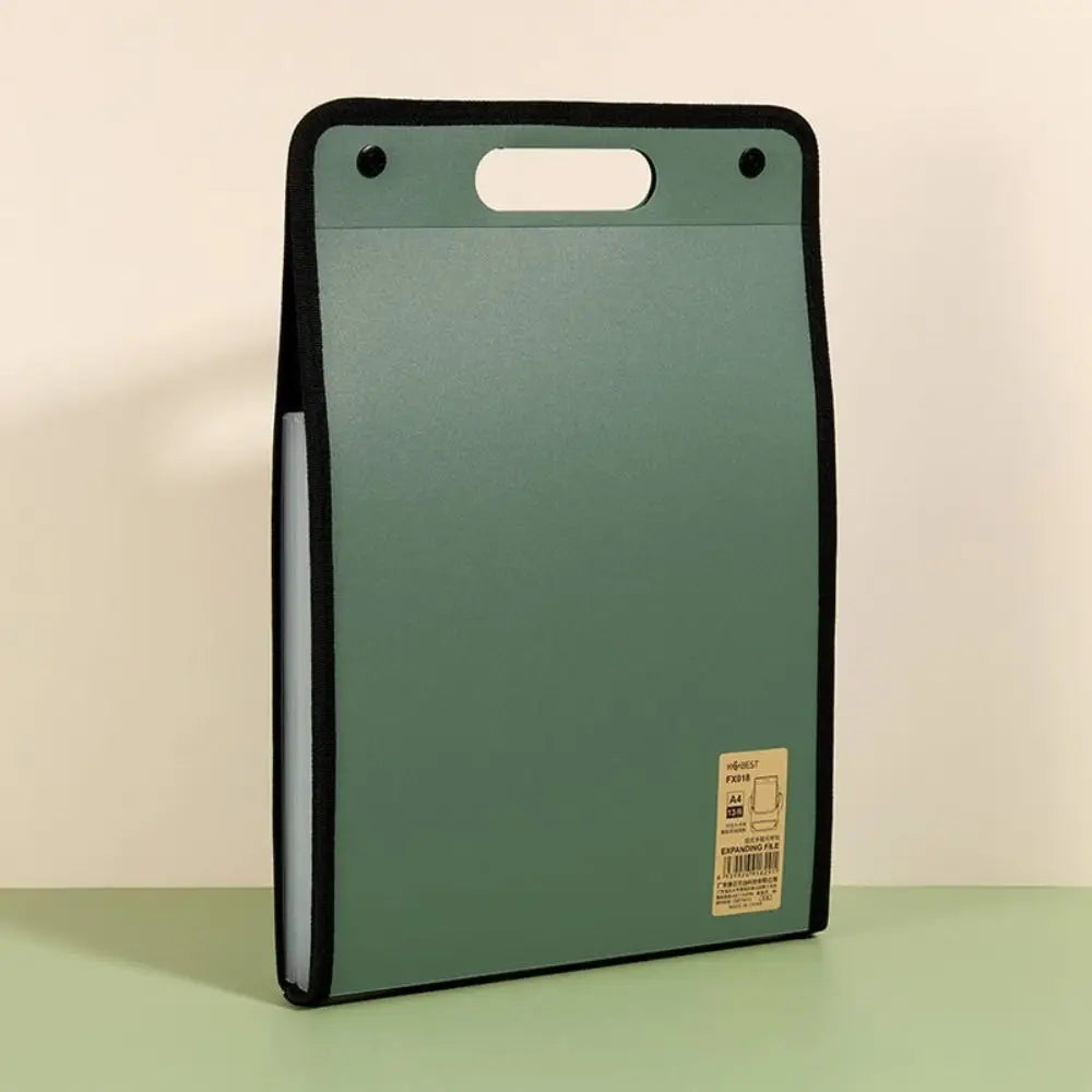 Briefcases A4 Vertical Folder PP Material Portable 13 Pocket File Folders Durable Organ Bag A4 File Storage Bag Office