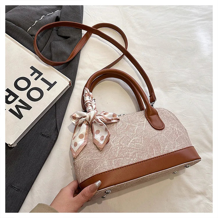 2024 New! Retro Stylish Ruffled Shell Bag - High - End Printed, Ideal for Women's Casual Outings & Versatile Use Free Shipping