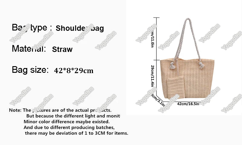 2025 France Designer Women Handbags Fashion Large Capacity Straw Tote Bag Summer Beach Bag Casual Bali Big Purse