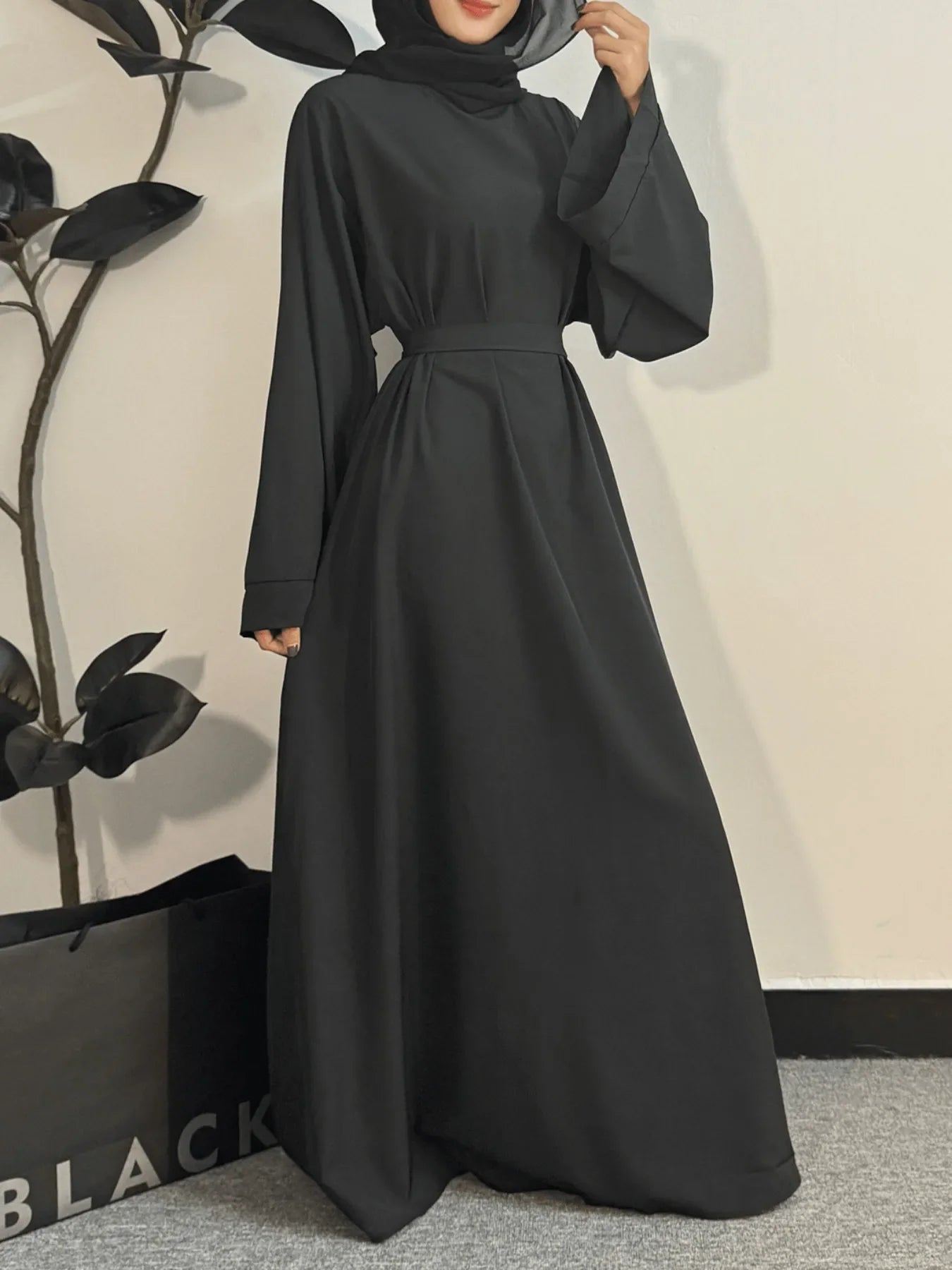 Muslim Abayas Women Kaftans Prayer Dress With Belt Full Sleeve Islamic Clothing Dubai Robe Ramadan Dresses Women Jilbabs