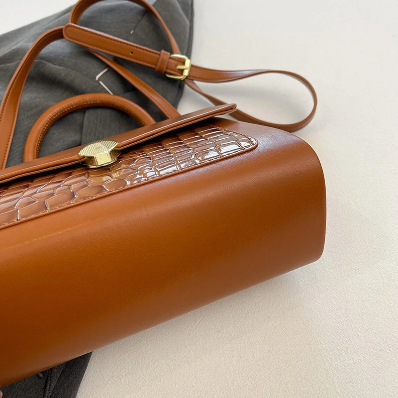 Luxury Black Handbag Classic Women Bag 2024 New Designer Shoulder Bag High Quality Solid Pu Leather Crossbody Small Square Bag