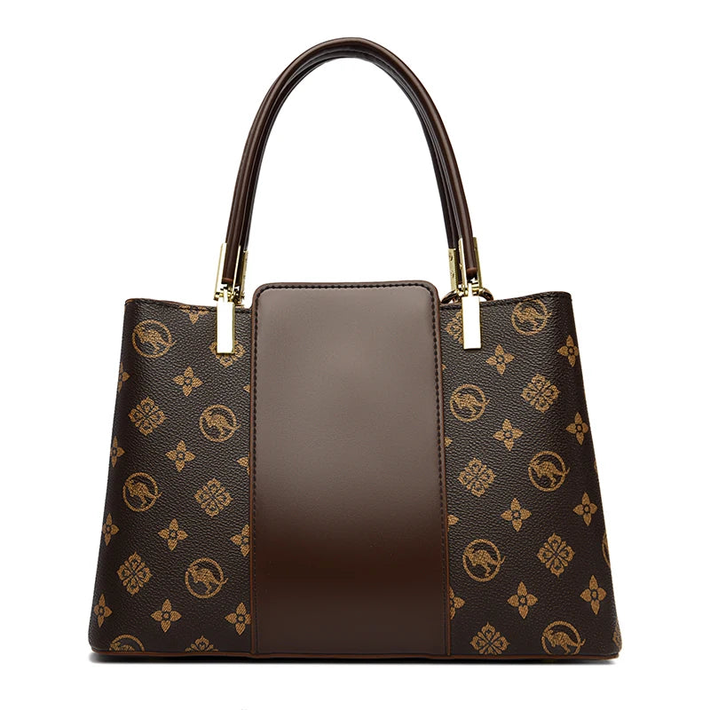 Luxury Handbag Fashion Print Large Capacity Soft Leather Women Shoulder Crossbody Bag Leisure Designer Ladies Purses and Handbag