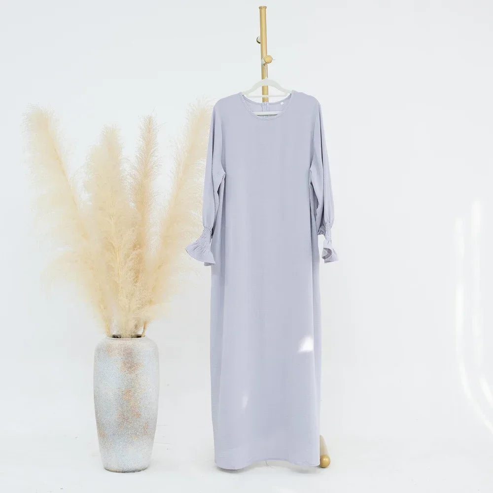 Abaya Muslim Woman Dress Sweet Style Long Sleeves Dubai Turkey Modest Clothing Islam Hijabi Robe Elegant Dresses Ramadan Eid