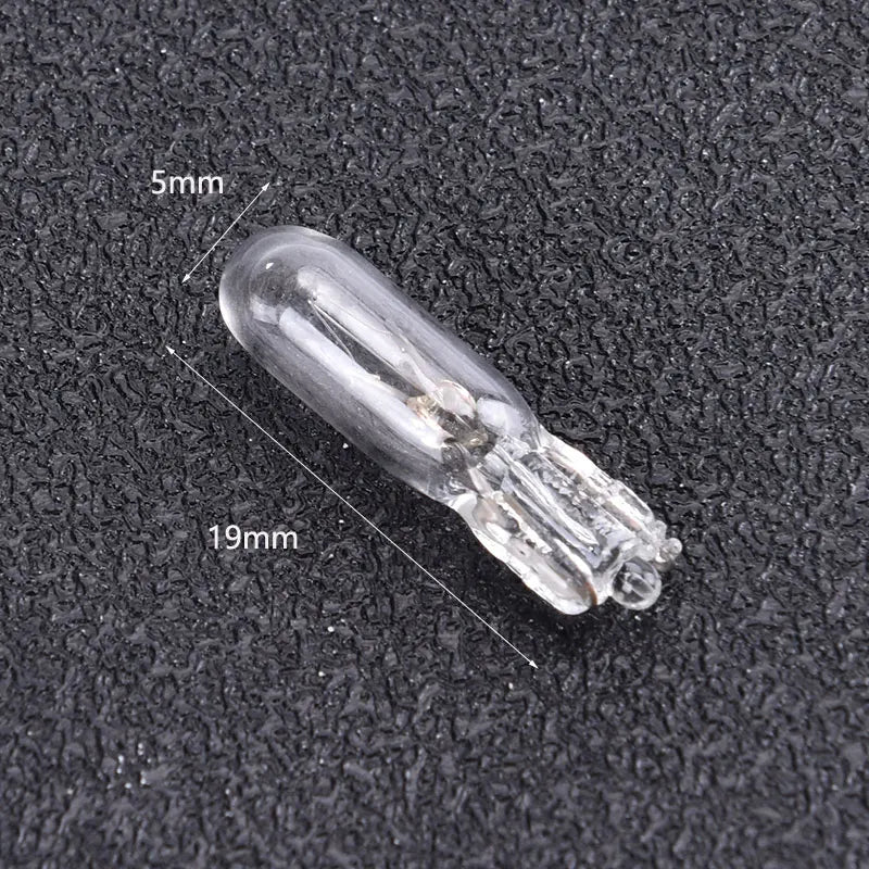 10Pcs/pack 12V 1.2W T5 Glass Light Bulb Dashboard Instrument Panel Brake Light Bulbs Headlights Lamp Lights Car Lights