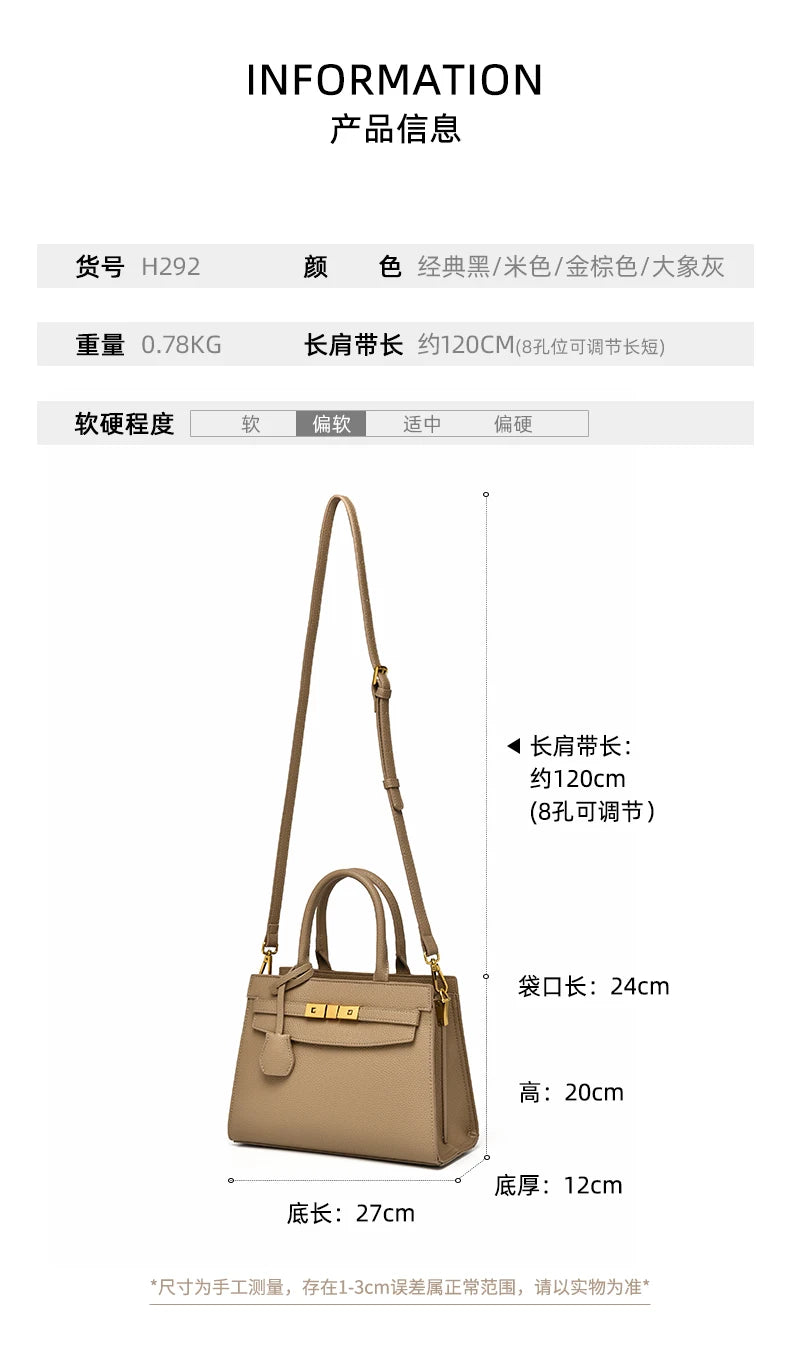 Classic Elegant Ladies Shoulder Bag From Luxury Brand In Premium Leather Famous Designer Popular Messenger