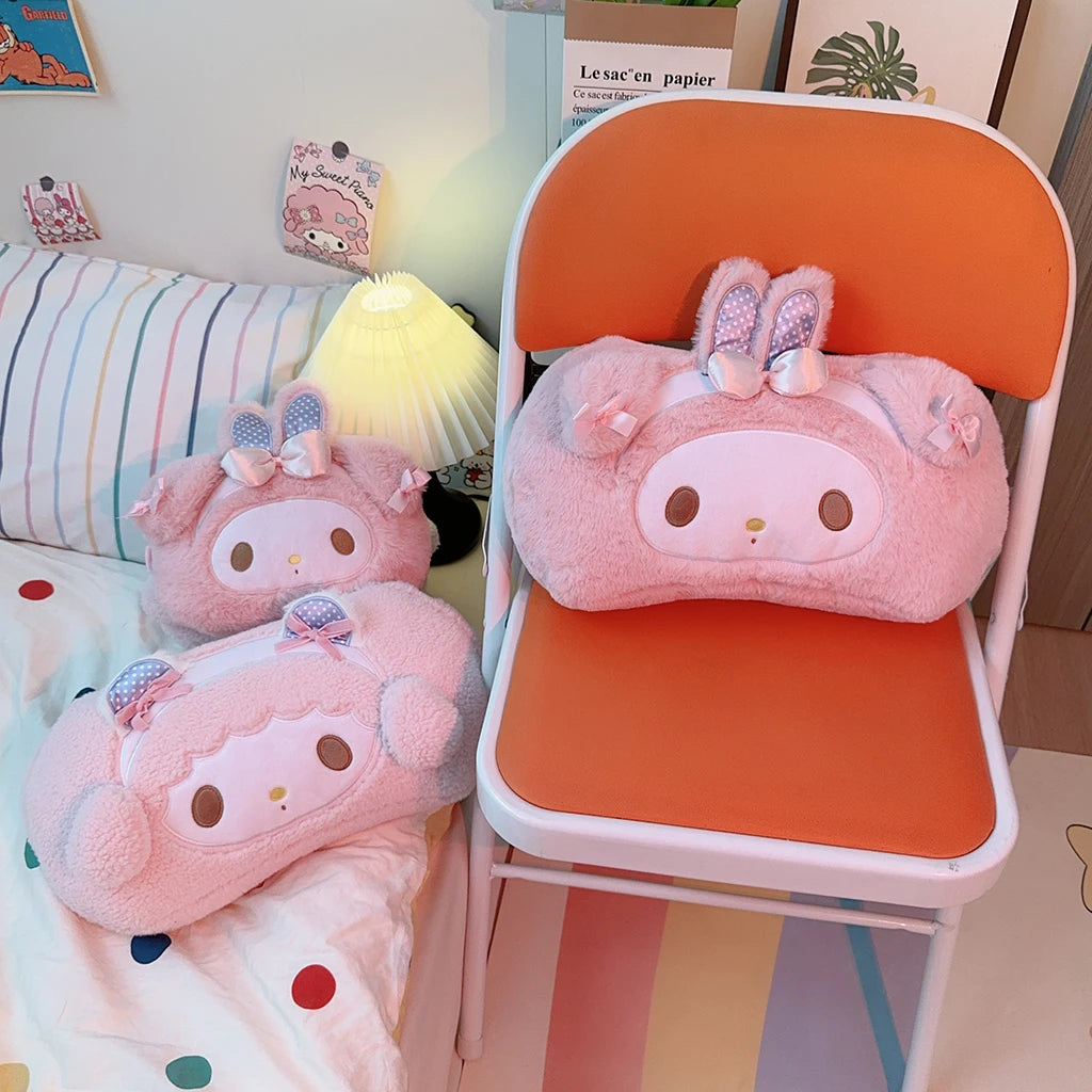 Sanrio My Melody Headrests Car Neck Pillows My Sweet Piano Pillows Car Interior Pillows Driving Neck Pillows Seat Waist Pillows