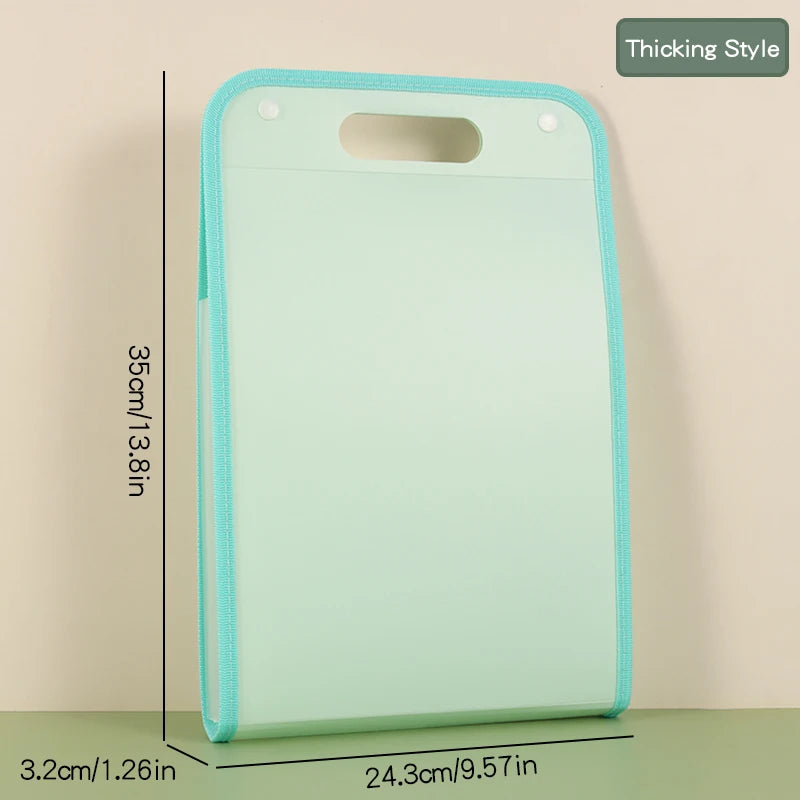 1Pcs A4 Vertical13 Pocket Expanding File Briefcases Handbag Paper Folder  Organiser Document Bag Storage