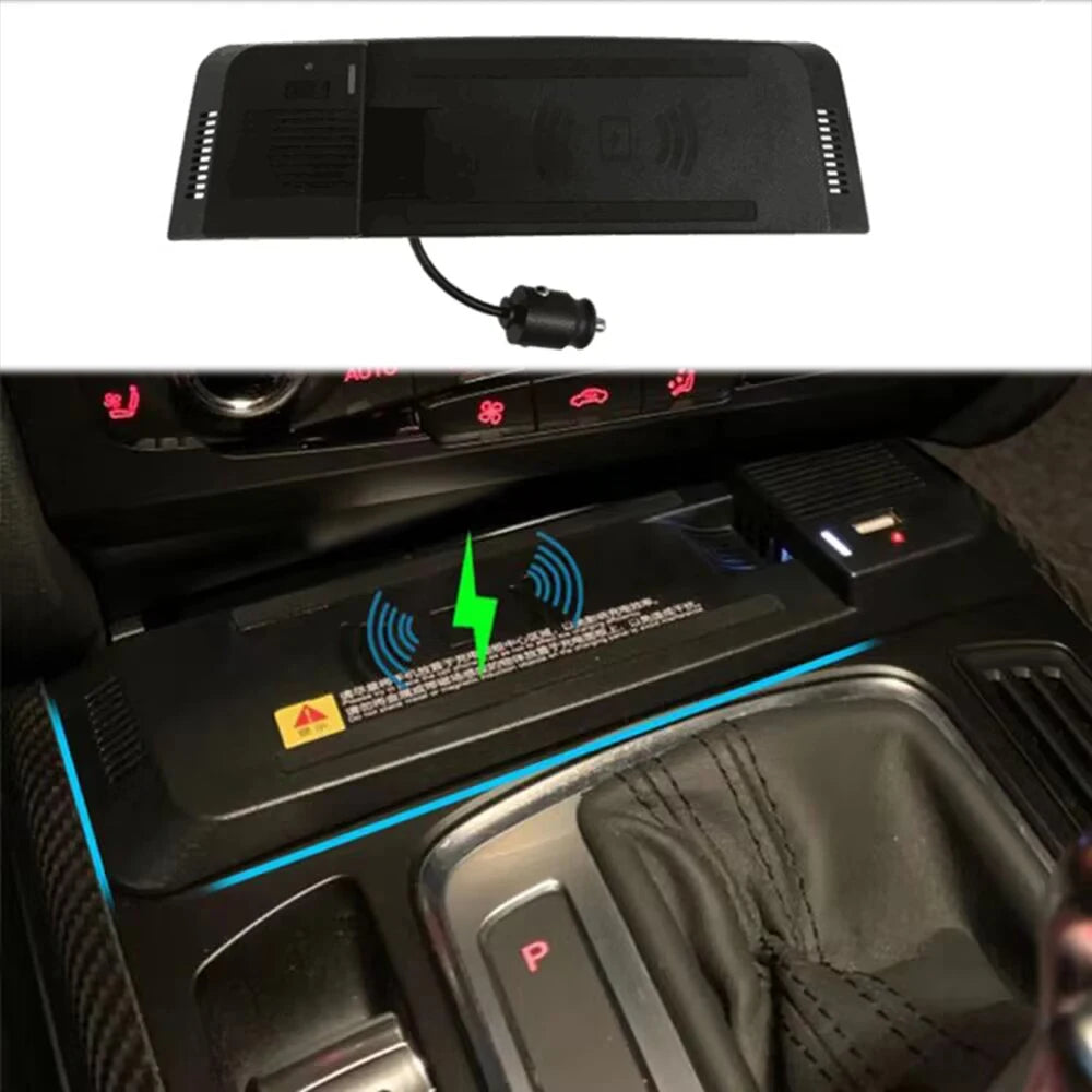 15w Car wireless charger For Audi A5 S5 RS5 Q5 A4 B8 B9 charging pad Fast charge phone holder mobile holder adapter Accessories