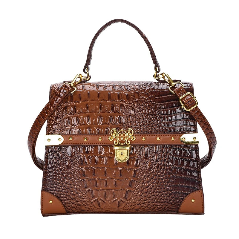 Chic Ladies Leather Shoulder Bag Luxury Crossbody Handbag Women's Designer Tote Purse Classic Elegant Style