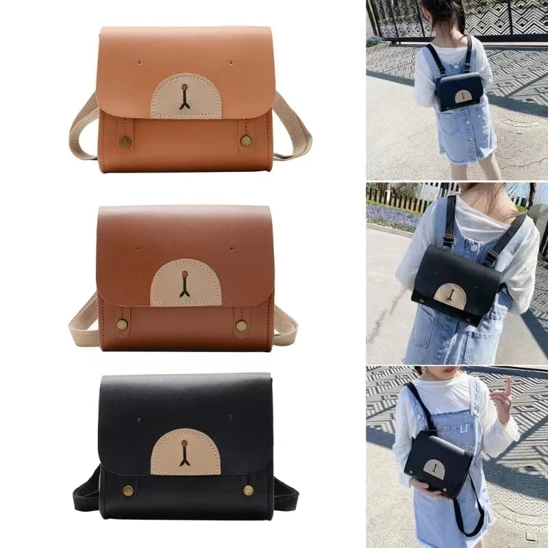 Bear Baby Backpack Bag PU Leather Infant Kindergarten Kids School Bags for Girls Boys Children Shoulder Bag 2-8Y Small Size