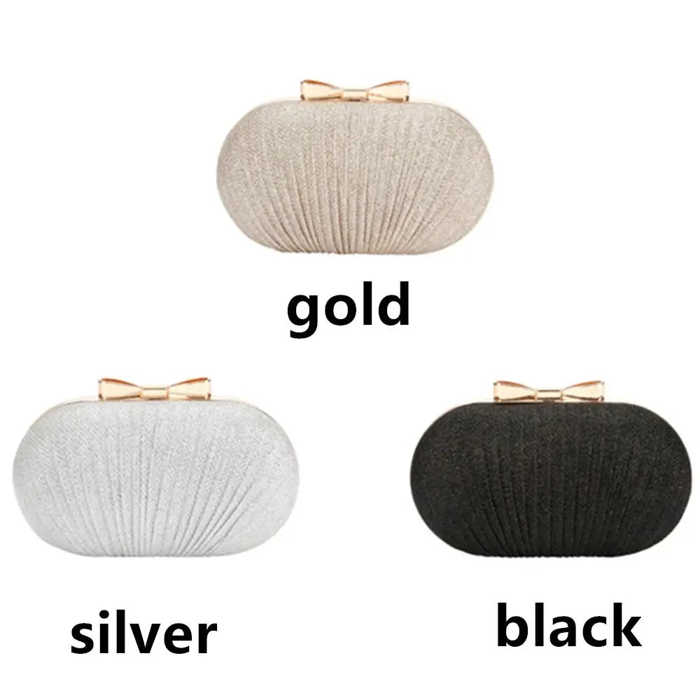 Wedding Bridal Beaded Women Evening Bag Chain Shoulder Handbags Elegant Rhinestones Clutch Egg Shape Evening Bag