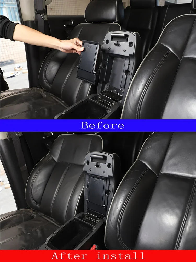 For Hummer H3 2005-2009 ABS Black Car Central Control Armrest Box Hidden Storage Box Privacy Storage Box Car Accessories