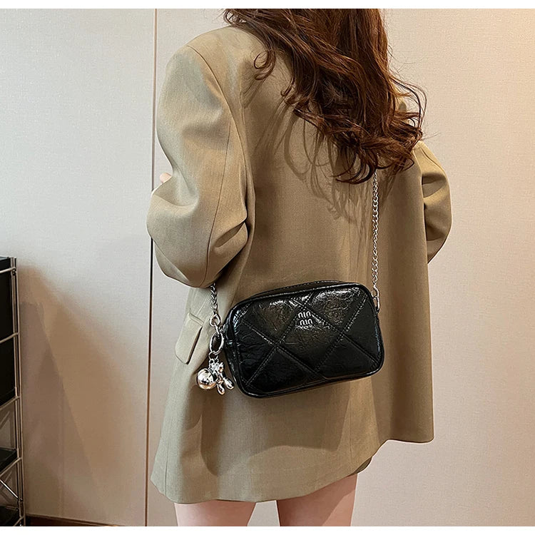 Luxury Silver Bowling Bag Women Top-Handle Bags Luxury Brand Designer's Crossbody Bags Small Lipstick Cosmetics Purses Bolsa