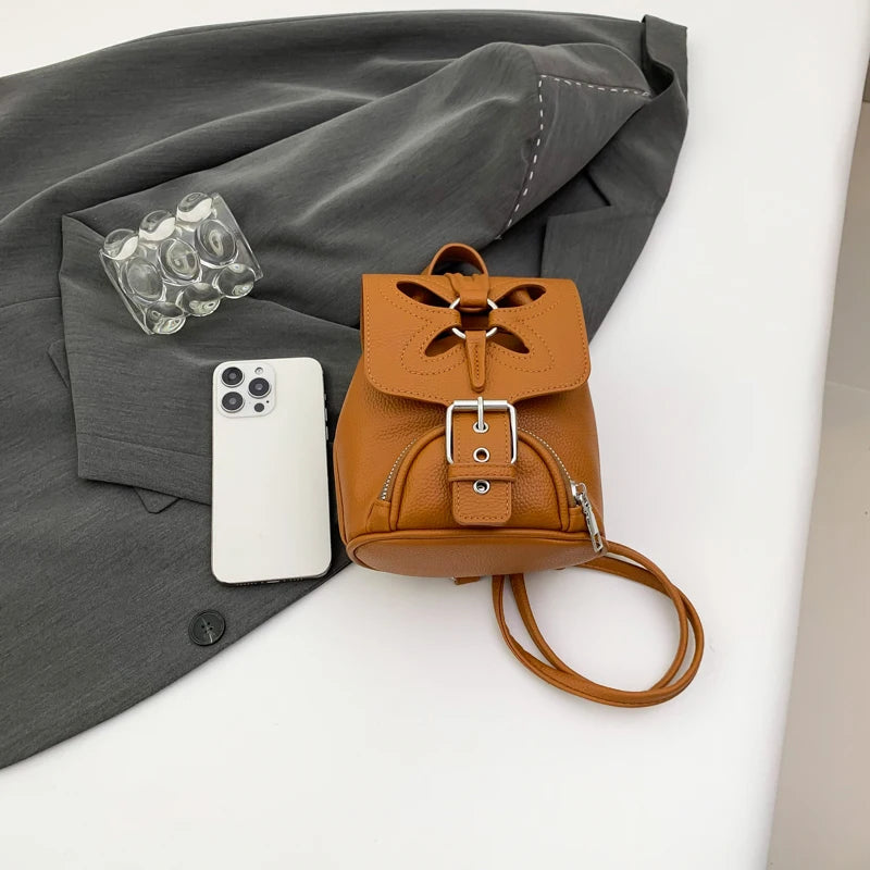 Korean Fashion Backbag Casual Travel Bag Classic Flower Backpack 2024 Pu Leather Women Bags Foreign Trade Bag Women'S Backpack