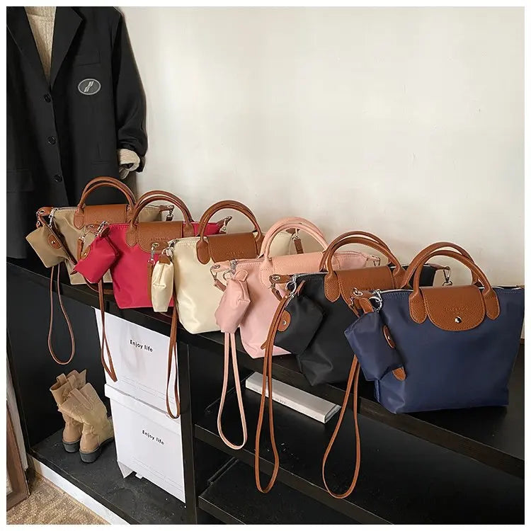 Luxury 2025 Work Tote - Fashion Patchwork Handbag with Long Strap Large Capacity, Waterproof Lining, Perfect for Office & Travel