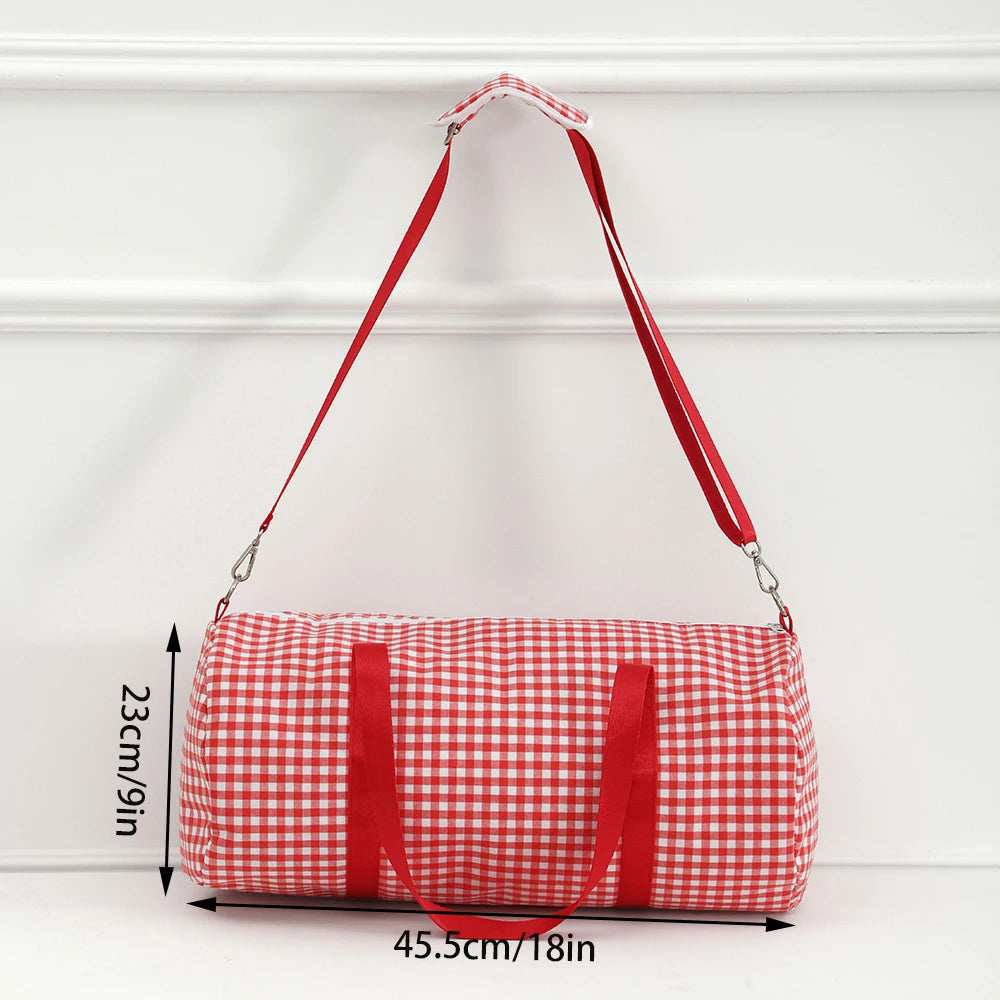 Plaid Duffel Bags For Boys Girls Early Elementary Carry-On Size & Ideal For School Or Overnight Travel Bag