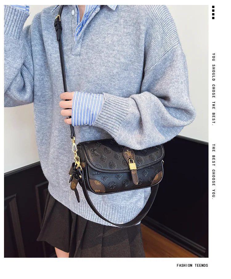 New Mailman Baguette Bag for Women, High-end Portable Shoulder Bag, Temperament Messenger Style, Fashionable and Versatile Style