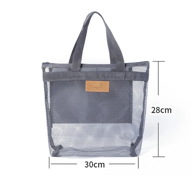 Large Travel Bag Organization Storage Bag Reusable Eco Bag Clothing Portable Outdoor Beach Mesh Pouch Bathroom Wash Bag Package