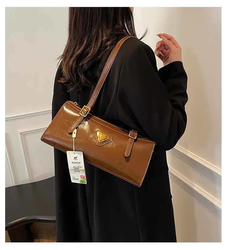 Luxury Brand Leather Messenger Bag, Women's Crossbody Bag For Ladies, Elegant Tote Bags With Famous Designer Popular Style