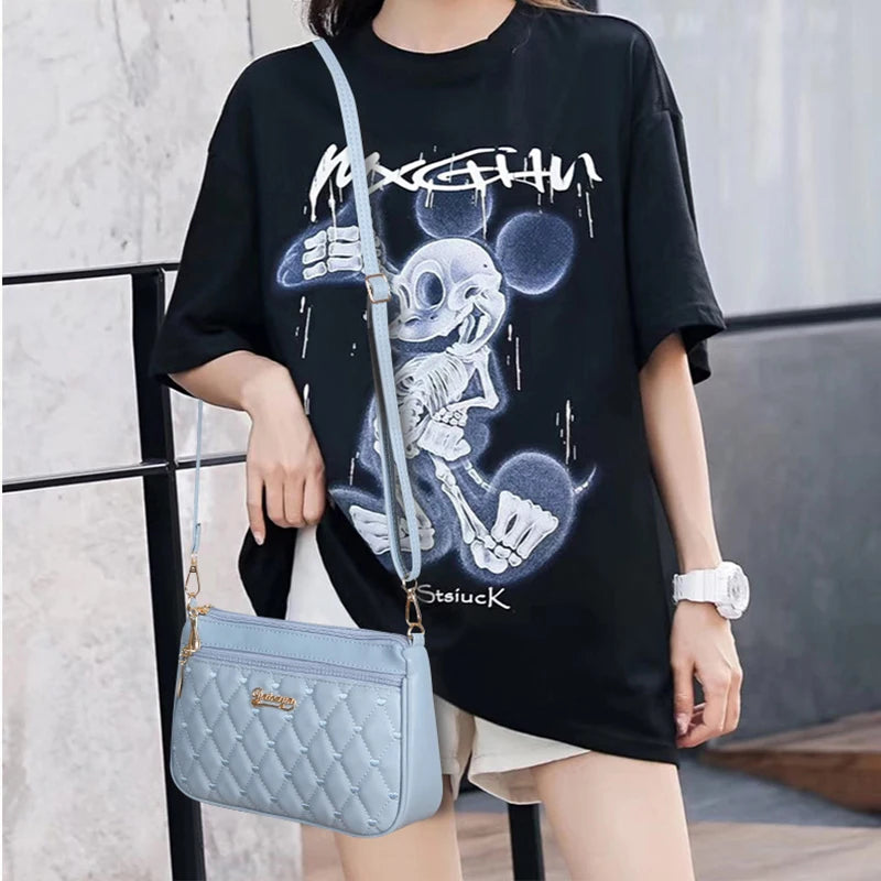 Embroidery Messenger Bags Women Leather Handbags Bags for Women Sac a Main Ladies hair ball Hand Bag