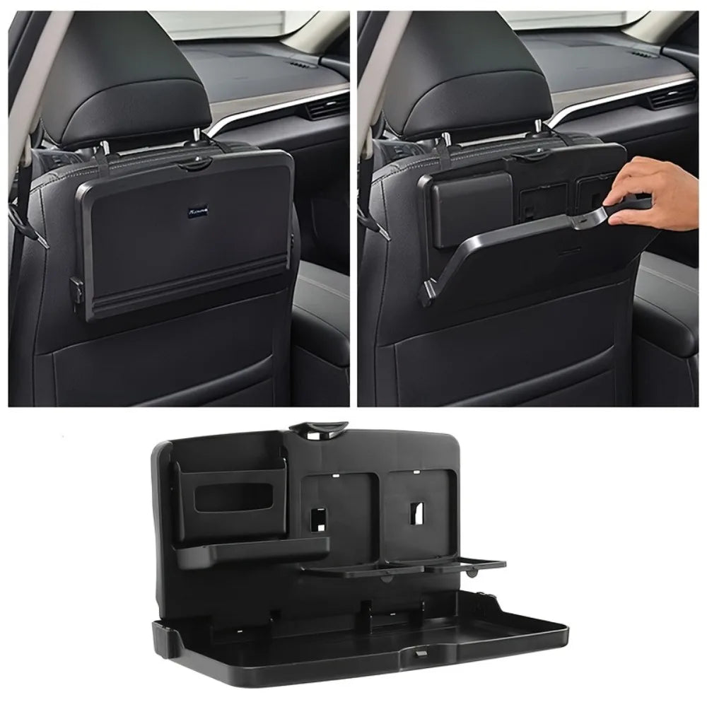 Car Backseat Tray Table,Foldable Seat Back Laptop Desk,Vehicle Eating Food Tray With Phone Holder,Passenger Travel Tray