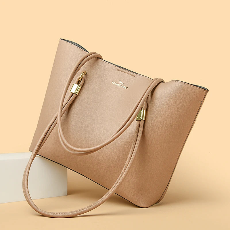 Women Hobo Bag Superior quality PU Leather Solid Shoulder Bag Bucket bag Fashion Large Capacity Handbag For School Work wallet
