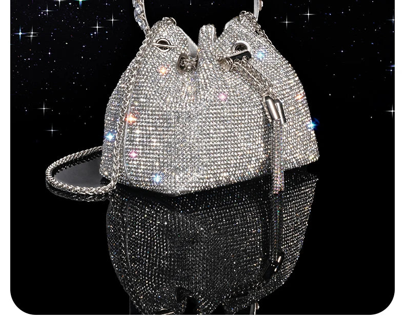 Luxury Bag  Diamond Evening Bag  Silver Designer Bag  Handbags  Pearl Bag  Hand Bags  Luxury Handbags