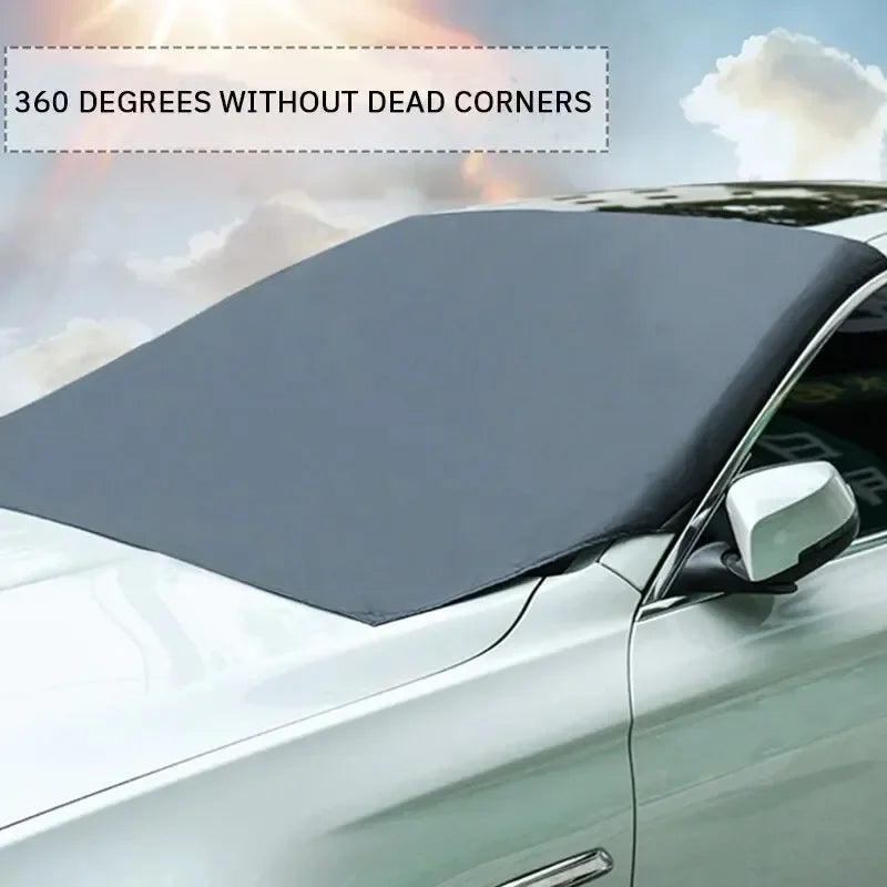 Magnetic Car Front Windscreen Cover Automobile Sunshade Cover Car Windshield Snow Sun Shade Waterproof Car Cover 210 120cm