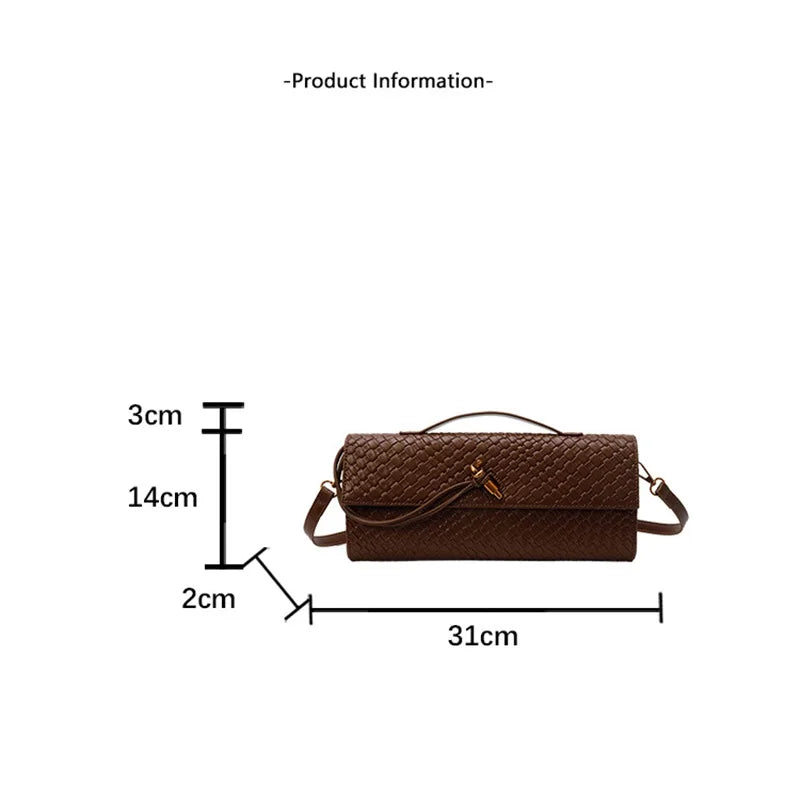 Woven Crossbody Bag for Women Woven Handbag Soft PU Leather Shoulder Bag Evening Clutch Chic Famous Brand Luxury Flap Bag ﻿2025