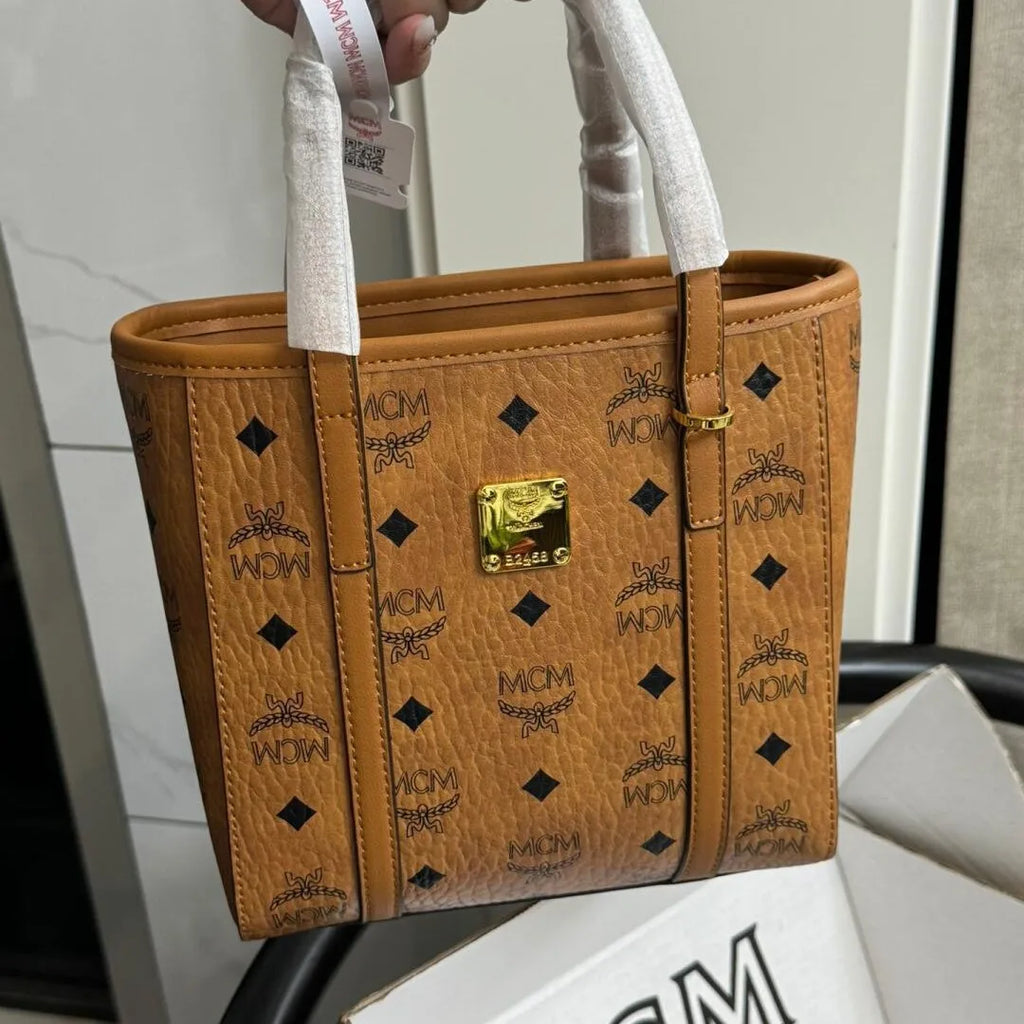 Classic Printed Basket Tote Bag Women's Single Shoulder Commuter Bag Urban Simple Style PU Material Medium Size Daily Match