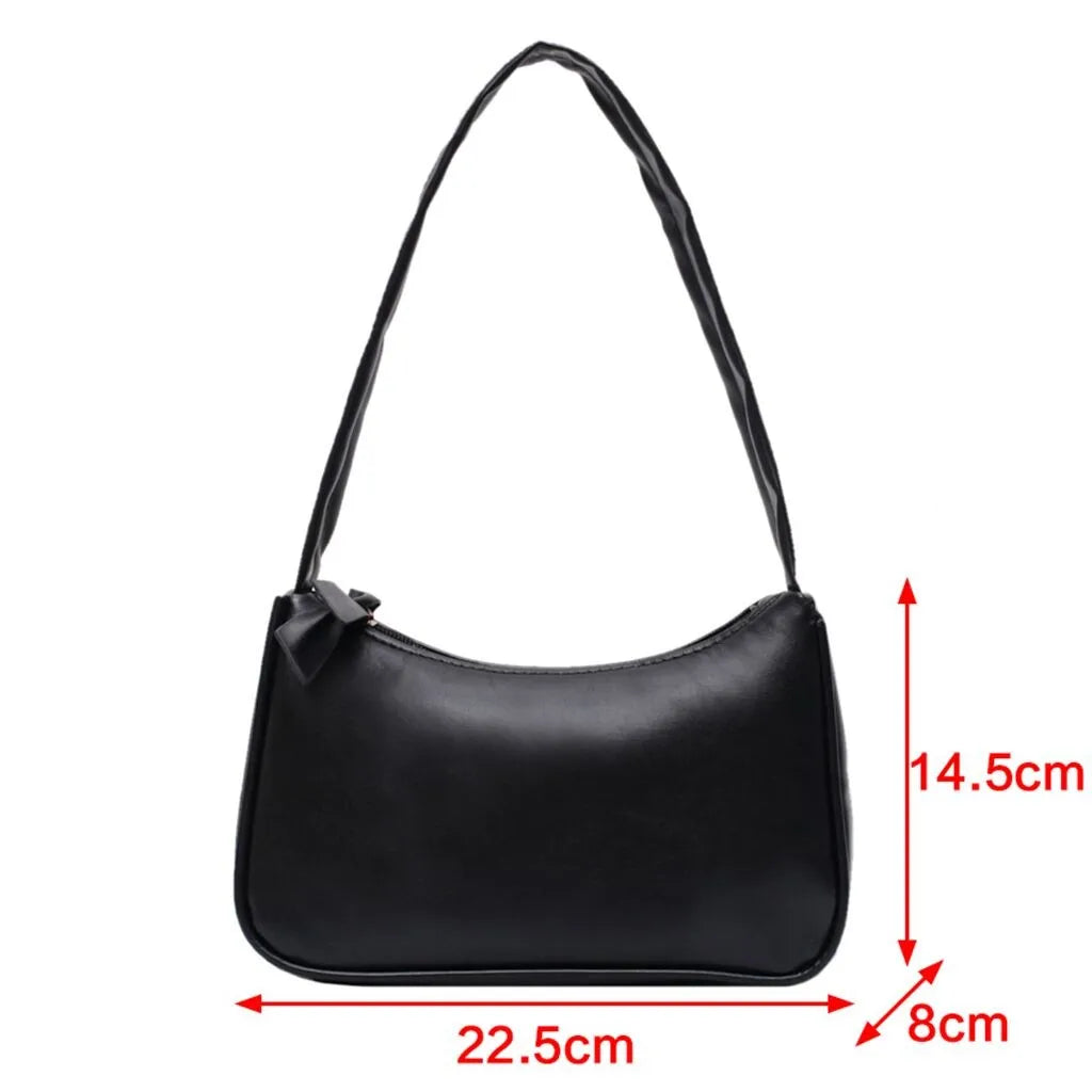 Retro Women Solid Color Zipper Phone Bag Hand Bag Shoulder Bag Armpit Bag Casual 2024 Bags For Women сумка женская
